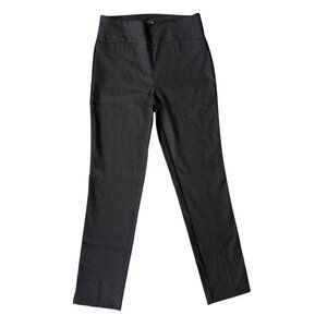 Renuar black stretchy pull on straight dress career pant women's size 2